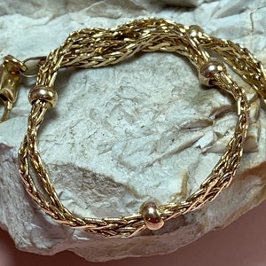 Vintage 18K Solid Italian Gold Charm Bracelet Unoaerre 