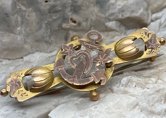 Edwardian 1907 Chester 9ct Gold Sweetheart Antique Brooch Etsy