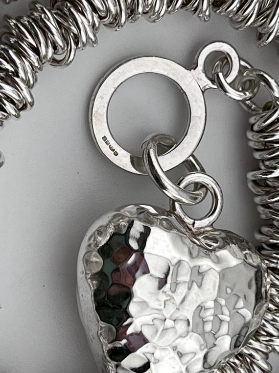 Ciondolo a forma di cuore in argento Sterling – Collana Chunky collana in argento con cuore tag – 40,6 cm pollici/41 cm – designer Inspired