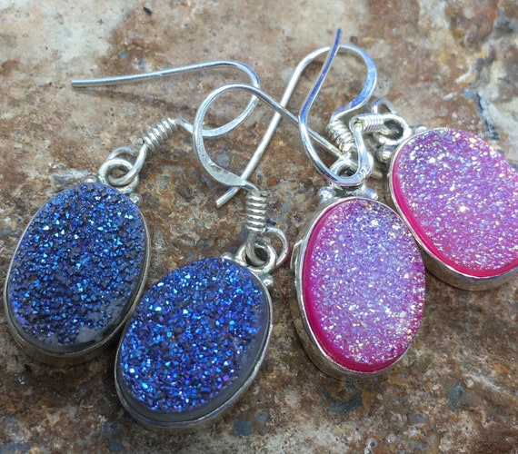 Two More Pairs Vintage Silver Mounted Glitter Crystal Earrings Etsy Australia