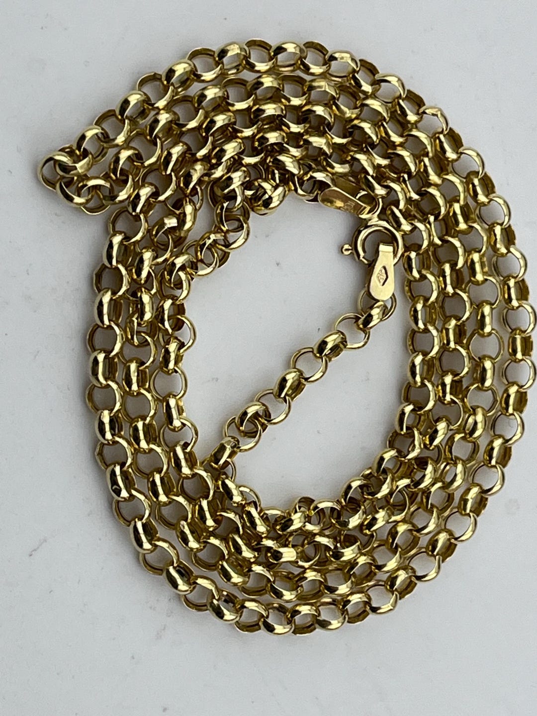 60cm as New 9ct Gold Rolo Chain Necklace - Etsy UK