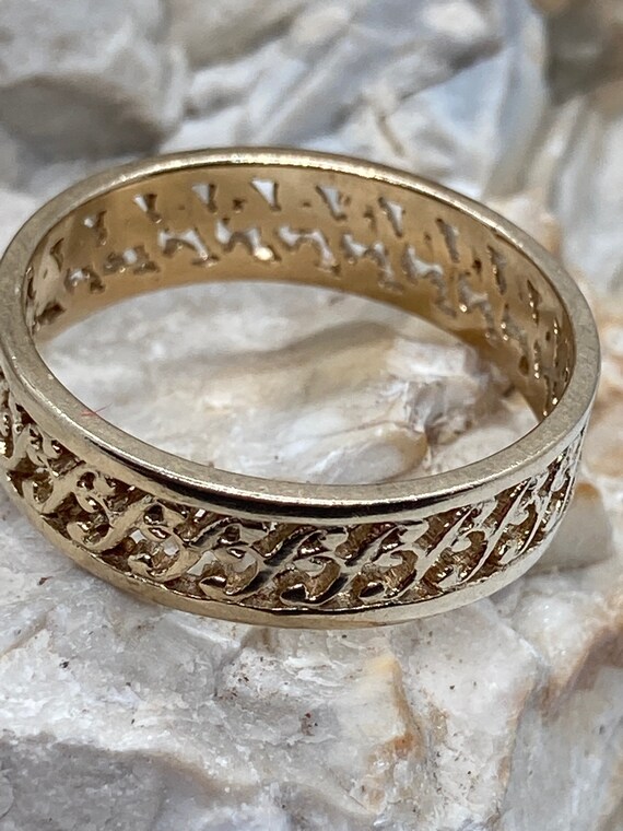 1943 heavy 9ct gold band ring stacker spacer size ukL