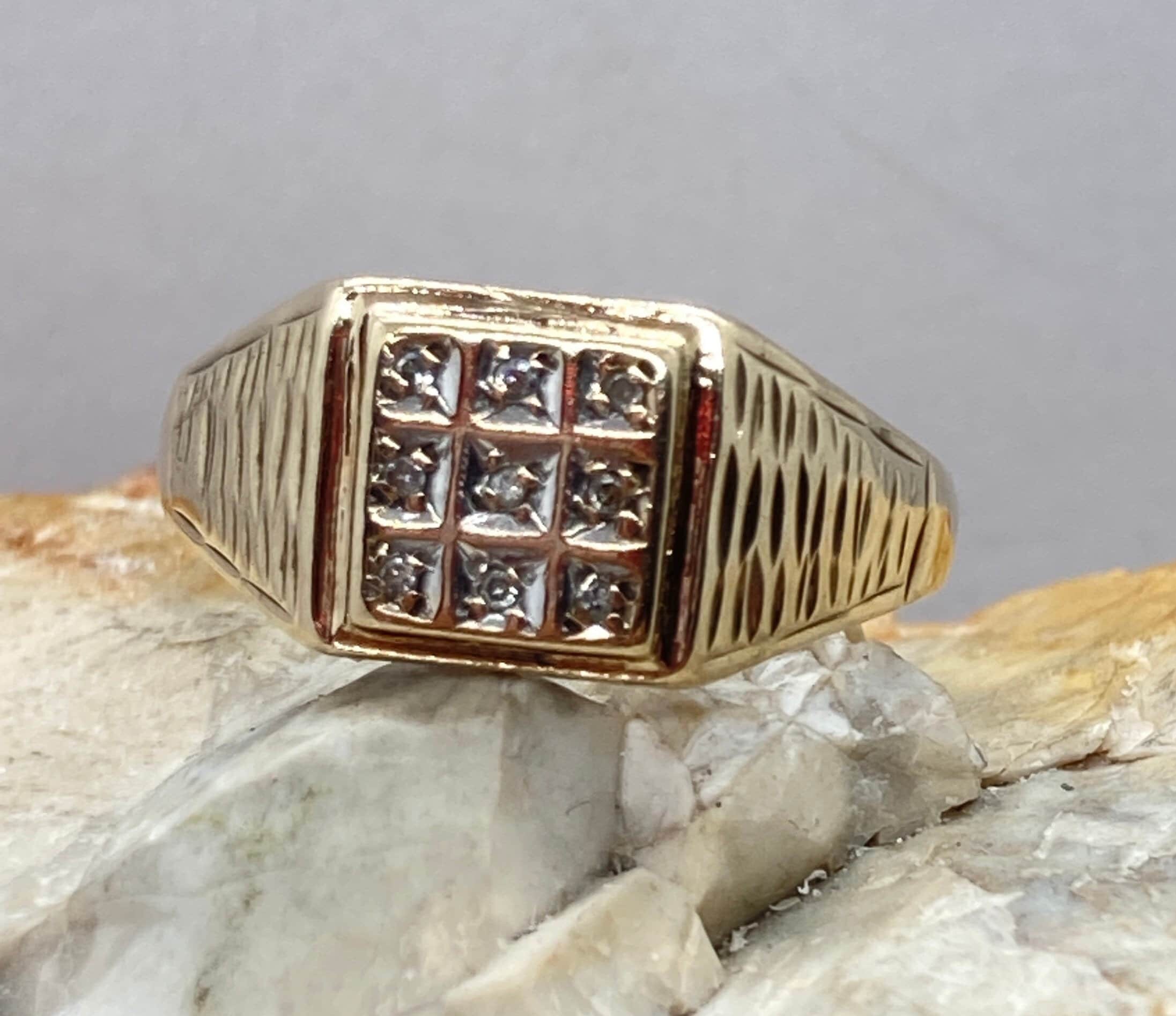 9ct Yellow Gold Diamond Ring Set with 9 Stunning Brilliant Diamonds –  Shiels Jewellers