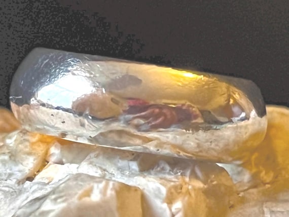 Solid silver D profile band ring stacker spacer s… - image 1