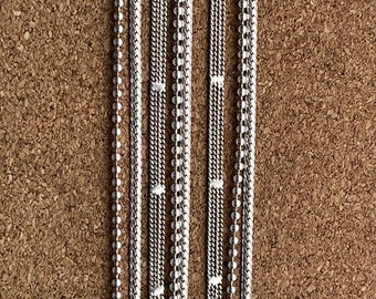 8 strand fancy silver bracelet medium wrist 19cm
