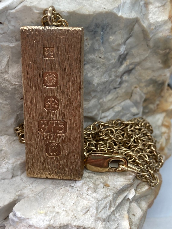 1977 Gold One Ounce Ingot Pendant Necklace Etsy