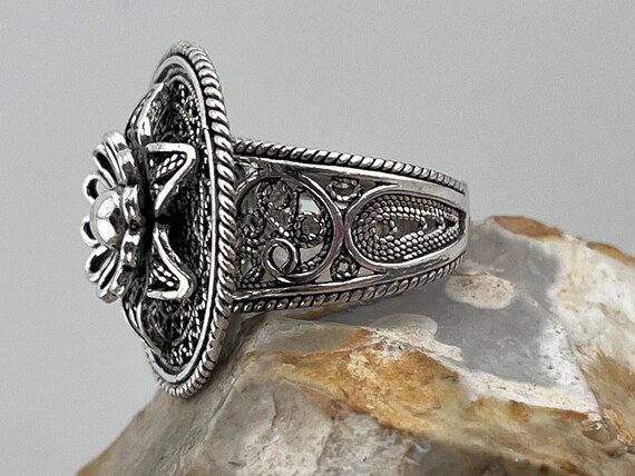 DGS Turkey wire work statement silver ring size u… - image 9