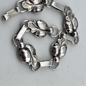 Herman siersbol silver floral panel bracelet 18cm