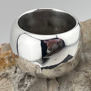 ヴィンテージ！Silver Chunky Tapered Band リング Vintage Solid Sterling Silver Stacker Spacer Band Chunky