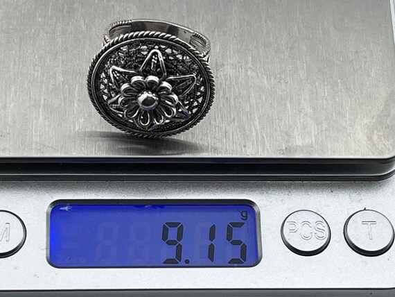 DGS Turkey wire work statement silver ring size u… - image 5