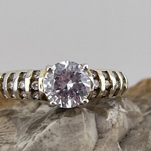 gilded silver cz stacking ring size uk O1/2 USA 7.5