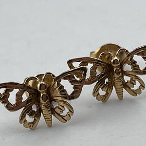 butterflies studs earrings 9ct gold