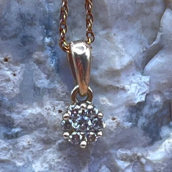 9ct Yellow Gold Single Ball Necklace 45cm