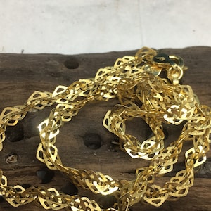 Veronese sterling silver gilded fancy necklace 44cm