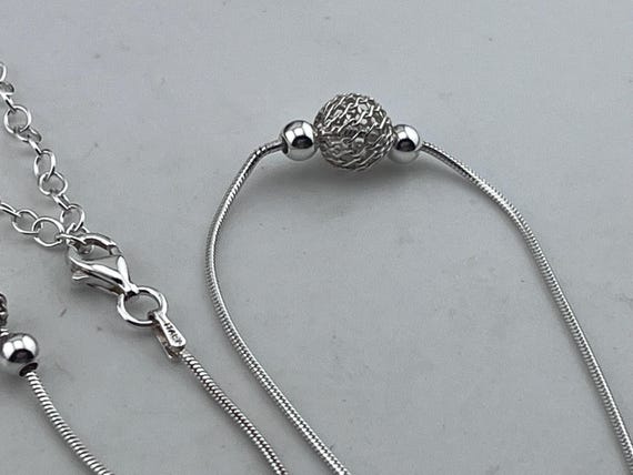 solid silver snake chain necklace and bracelet wi… - image 3