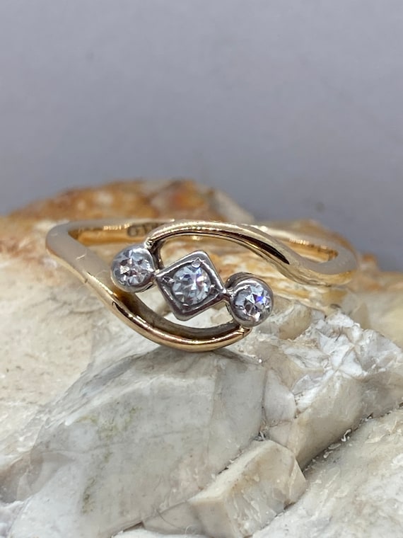 Twisted Yellow Gold Diamond Wedding Ring JL AU RD RN 9280Y