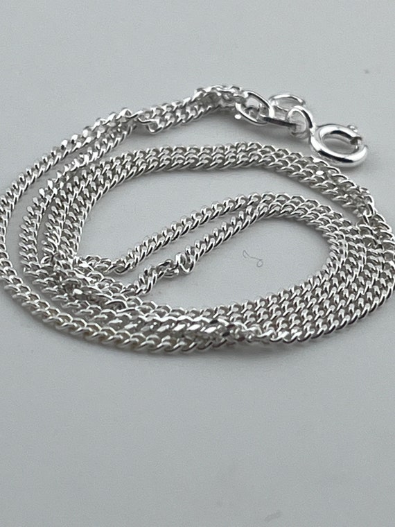 medium curb chain sterling silver necklace 18 inc… - image 7