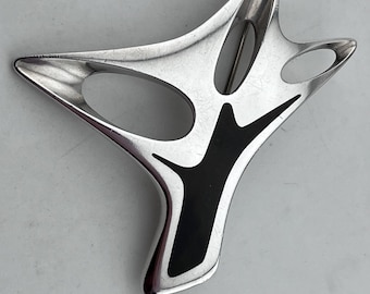 GEORG Jensen Henning Koppel Brooch Number 323 Abstract With Inlay