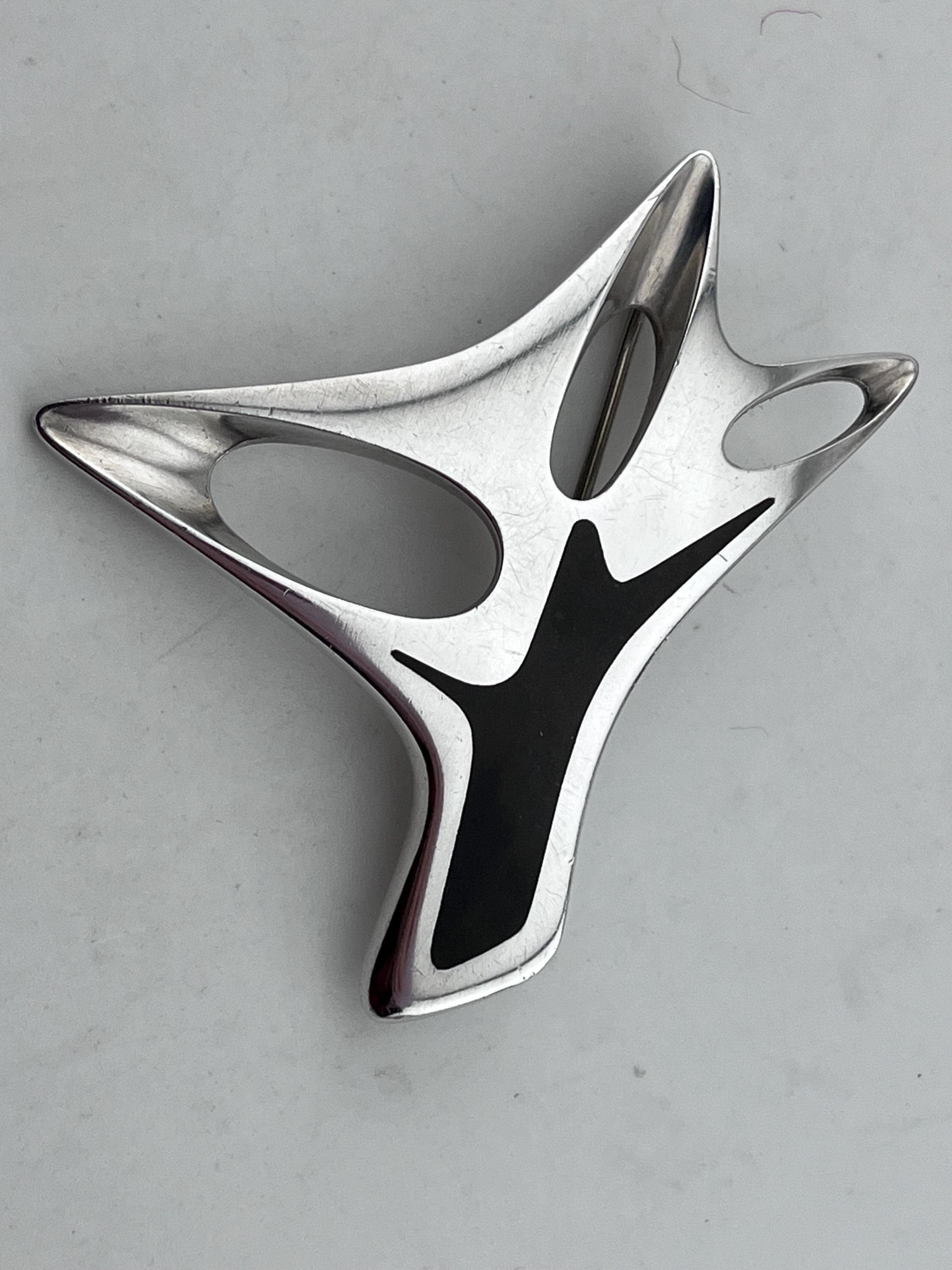 GEORG Jensen Henning Koppel Brooch Number 323 Abstract With Inlay