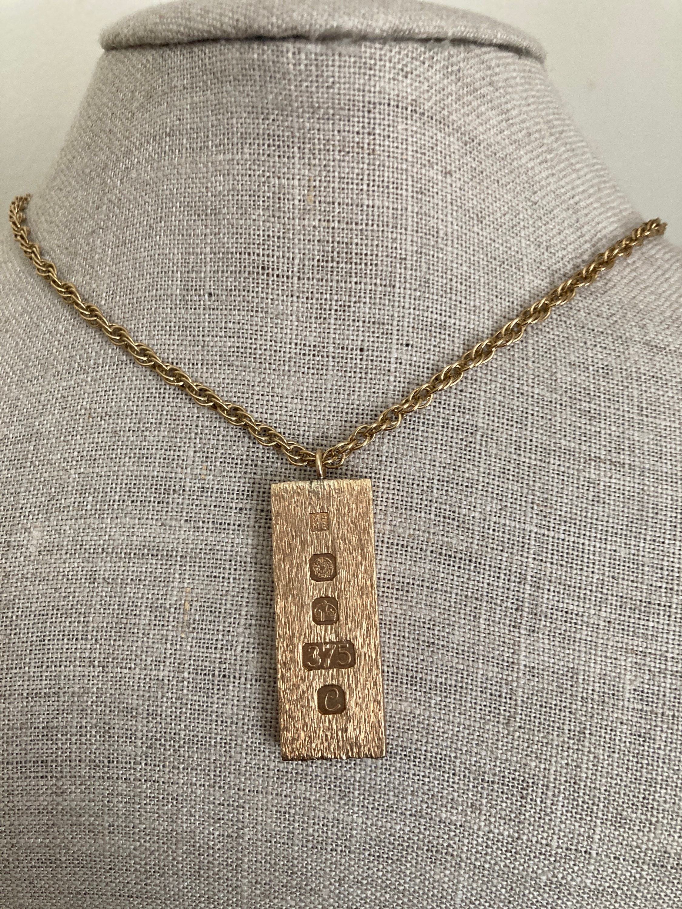 1977 Gold One Ounce Ingot Pendant Necklace Etsy Singapore