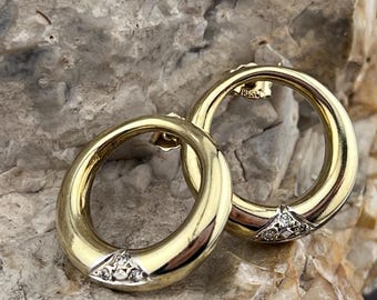 paar diamantierte ohrstecker 9ct gold