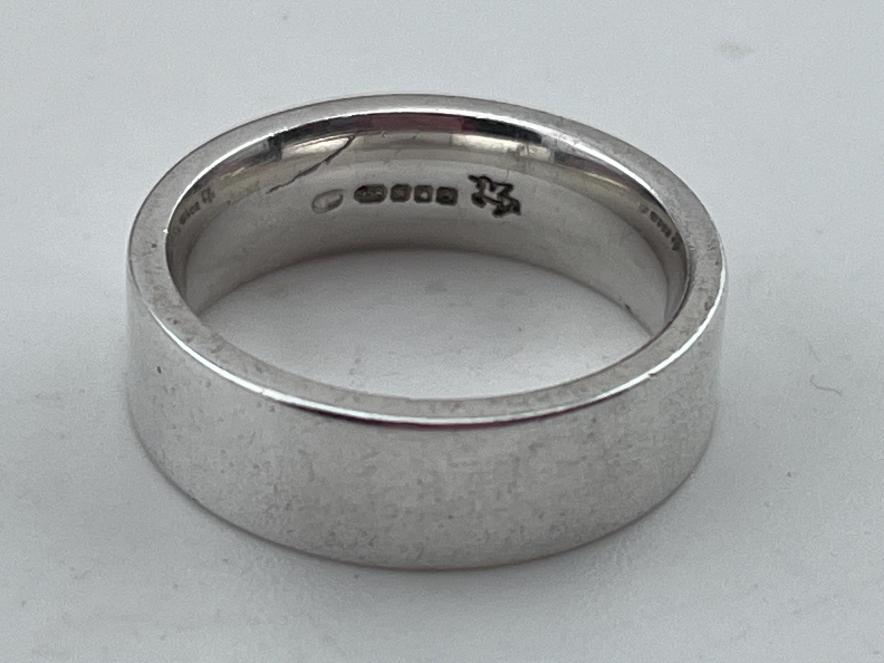 958 Britannia Silver Heavy Band Ring Stacker Spacer Size Uk L1/2