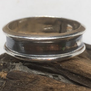 Vintage oxidised silver ring size ukX usa11.5
