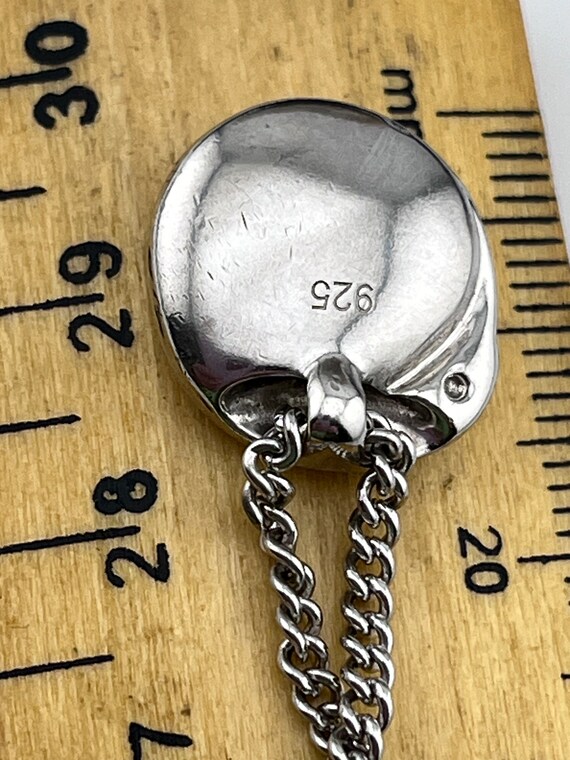 solid silver captive pendant necklace 45cm BOH - image 6