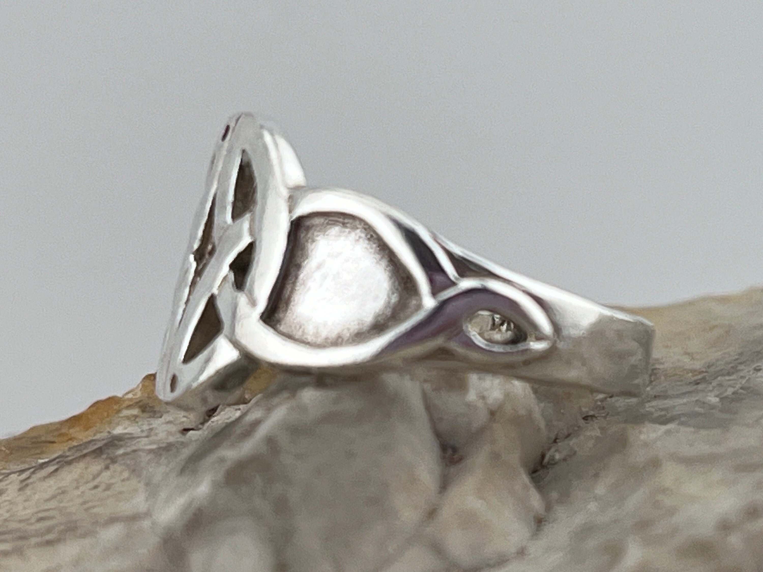 UK Vintage Silver × Gold Ring K10 × 925 Vintage Silver Celtic Style Ring Size Uk M1/2 USA 6.5 - Etsy
