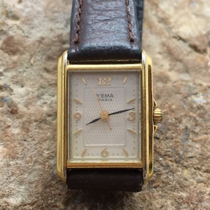 Super Square Faced YEMA Ladies Vintage Quartz Watch Etsy