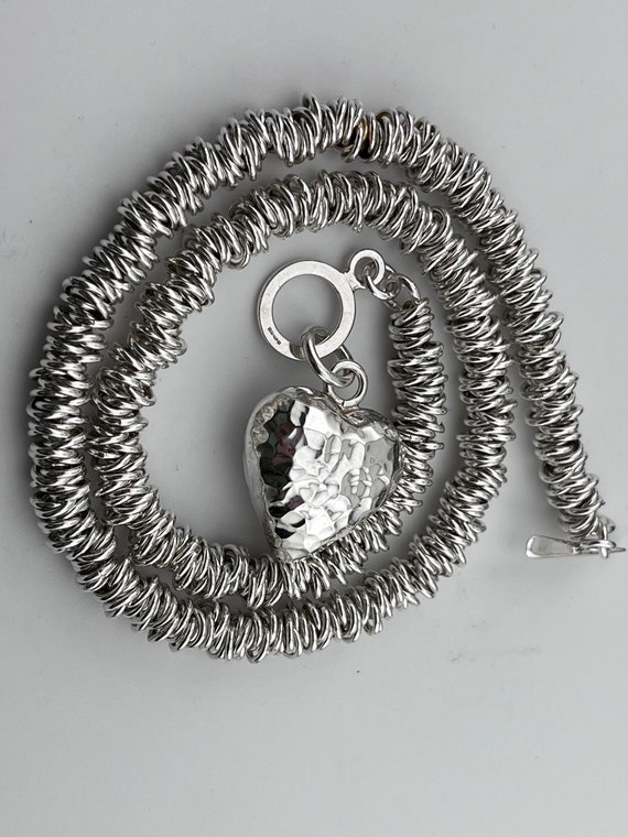 Collana Con Ciondolo Cuore In Argento Sterling 925 - Catana Chunky 41 Cm - Designer Inspirations