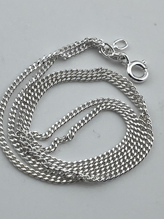 medium curb chain sterling silver necklace 18 inc… - image 6