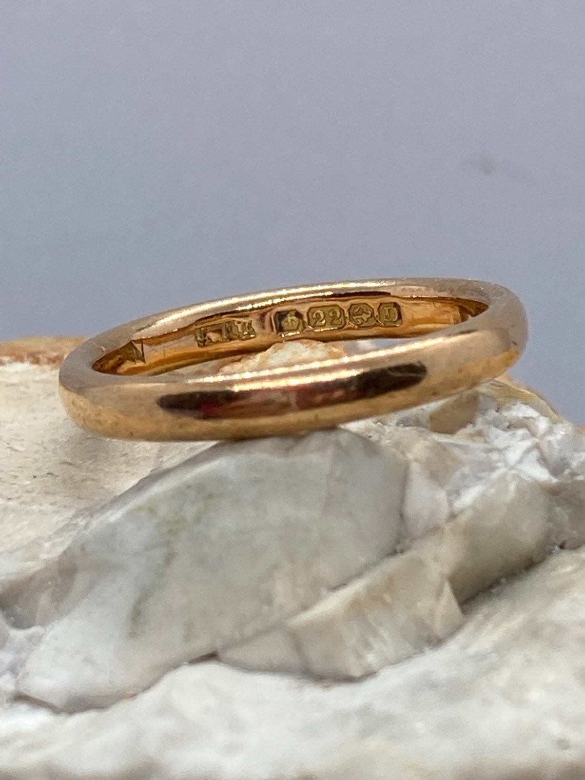 Vintage 22ct gold 1928 wedding ring band stacker spacer size Etsy