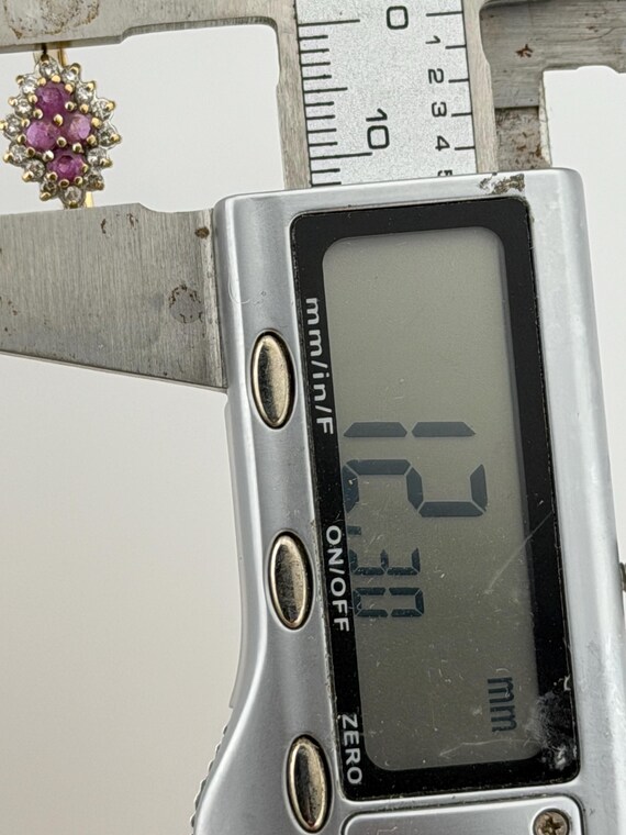 ruby and diamond cluster ring in 14ct gold size u… - image 6