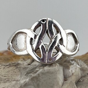 Vintage 925 Sterling Silver Celtic Style Ring Uk Size X - Etsy