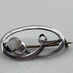 Charles Horner small silver winding brooch pin