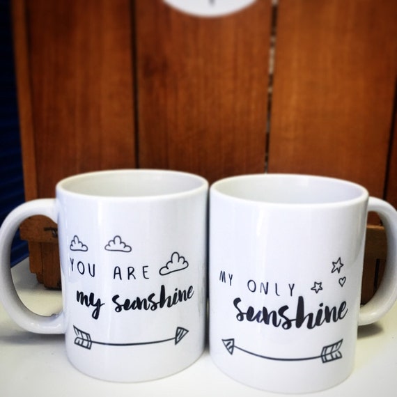 Couple mug cups for couples set of two cups mugs for two Etsy