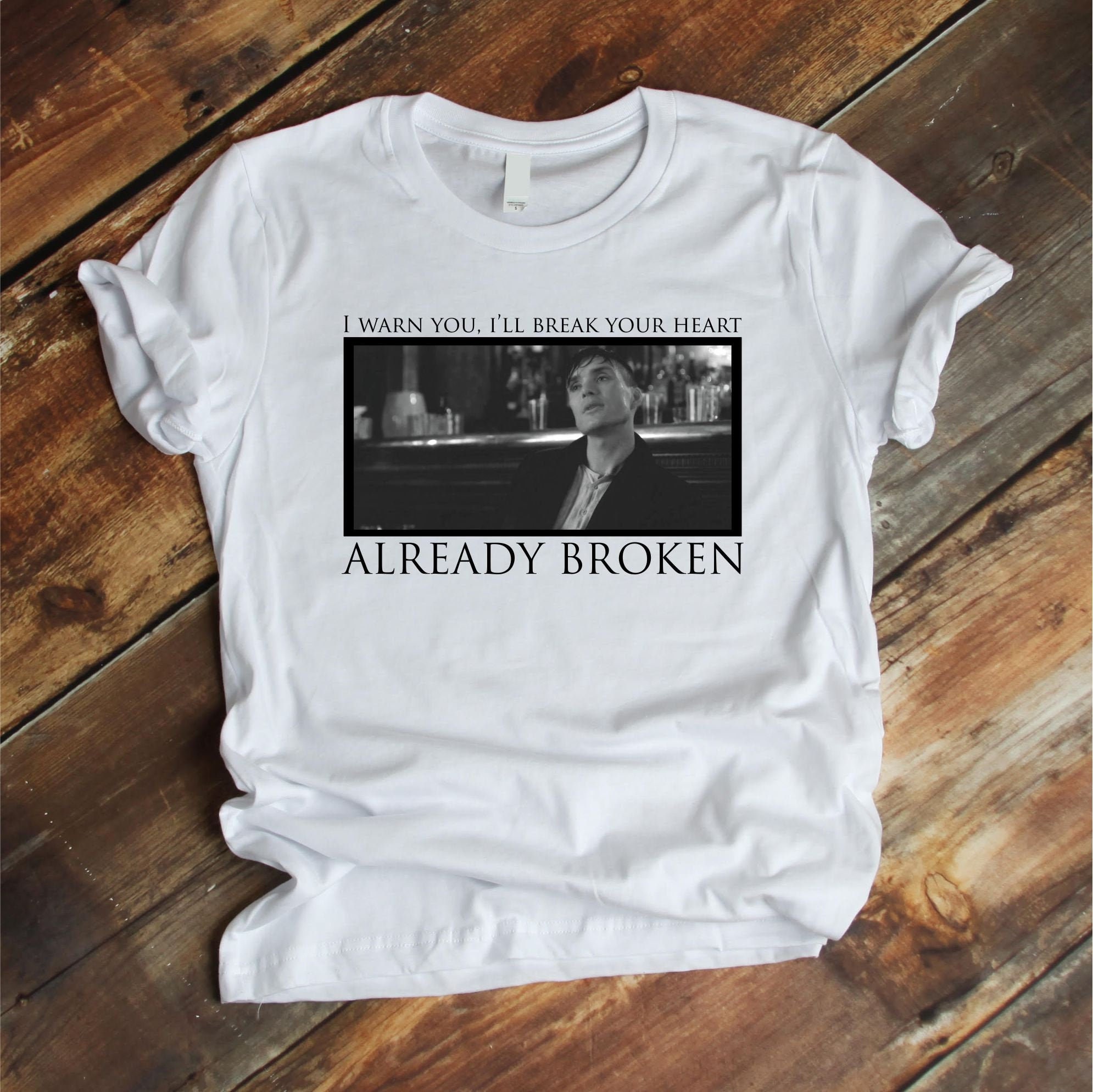 Peaky Blinders Officiel T Shirt by Order Horse and Cart TV Show Logo Homme Blanc