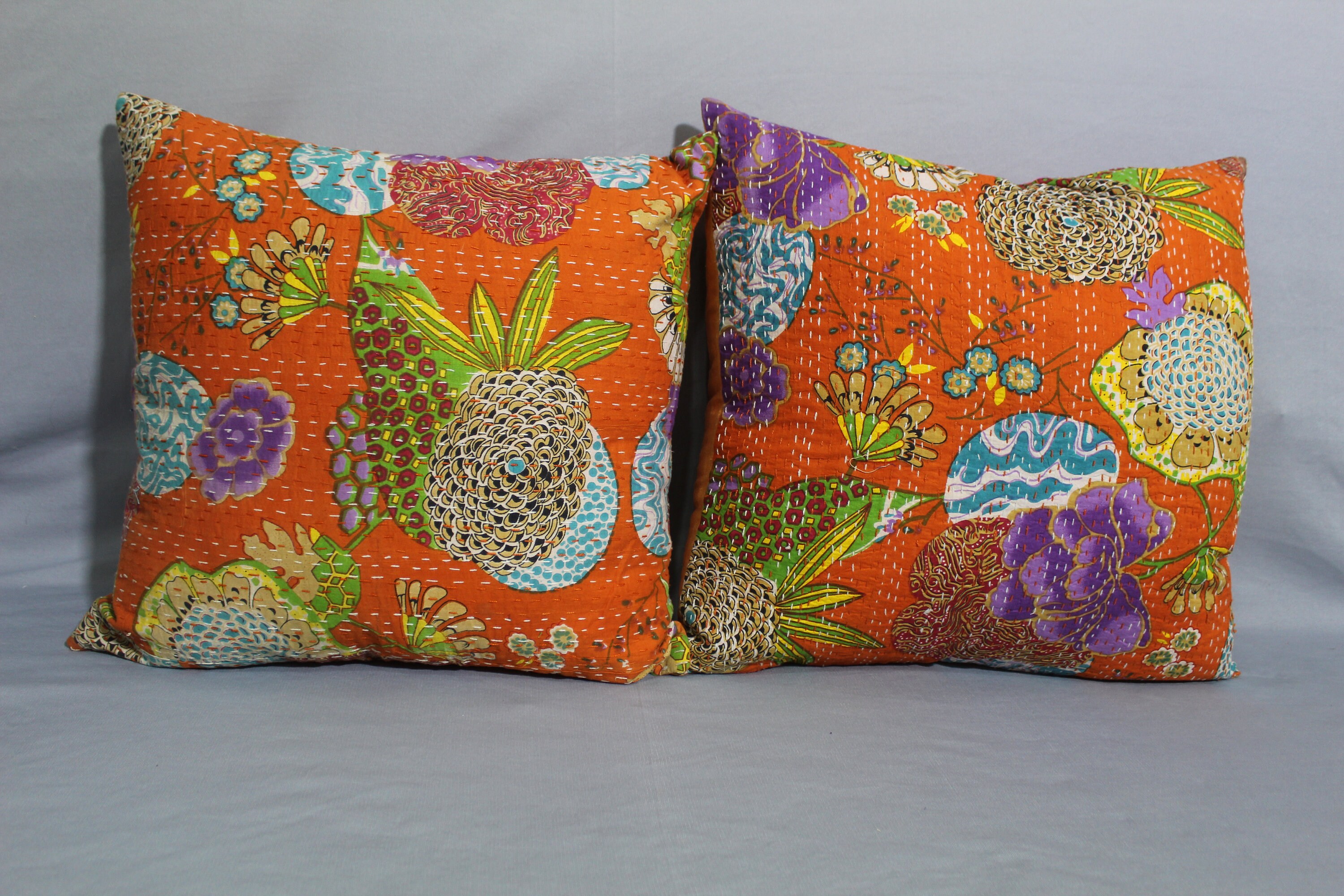 Indian Cushion Cover Cotton Handmade Cushion Vintage Cushion Etsy