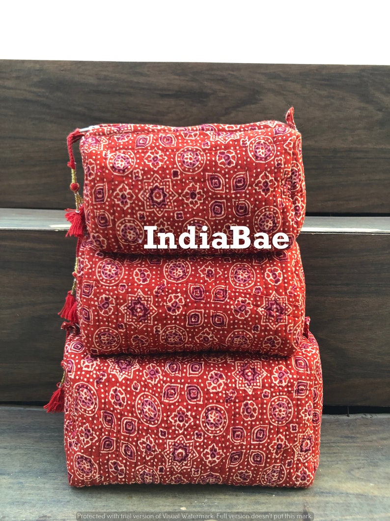 Indian Handmade Bags Hand Block Print Toiletry Bag Etsy