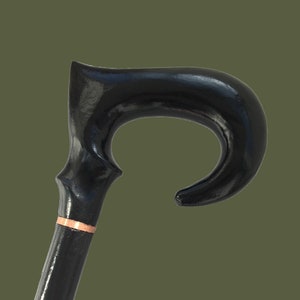 Black Wooden Walking Cane Derby Classic Handle