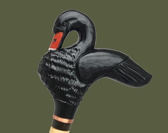 Black Swan Walking Stick Animal Hand Carved Cane