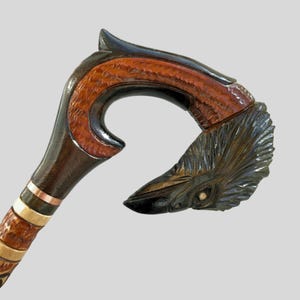 Wood for women and men Fancy Design Wooden Raven handle Hand carved walking canes Handmade