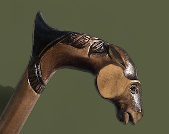 Handle Horse Carved by Artisan Walking cane