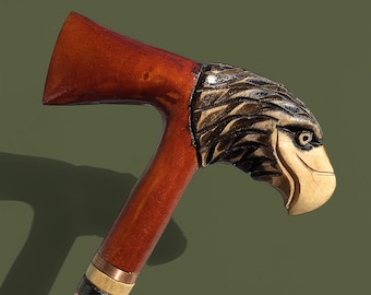 Exclusive cane Eagle brown walking stick