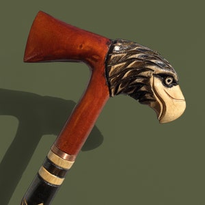 Exclusive cane Eagle brown walking stick