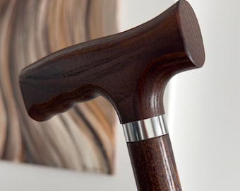 Durable Fashionable Classic Ergonomic Grip Walking Cane for Men and Women Wenge Color Stick