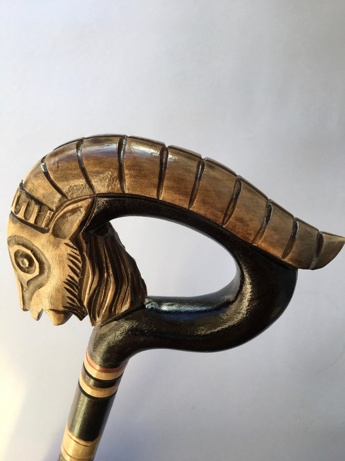 Wooden Carved Walking Cane Animal Head Carved Cane Stick Etsy UK
