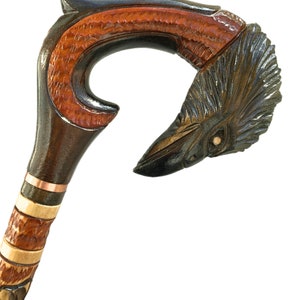 Wood for women and men Fancy Design Wooden Raven handle Hand carved walking canes Handmade