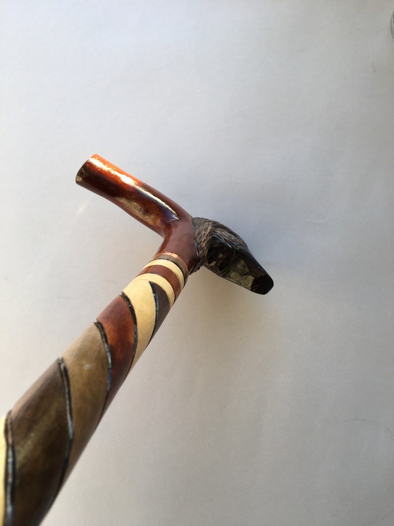 Wooden Carved Animal Duck Walking Cane Animal Head Cane Stick Etsy